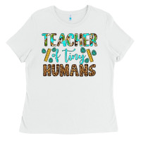 White teacher of tiny humans Ladies Tee - BundleAndBundleShop