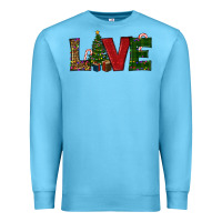 Ocean Blue Christmas Tree Love Premium Sweatshirt - RanaPortraitStore