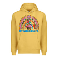 Antique Gold teacherlife and teacher gnome rainbow Premium Hoodie - Artiststas