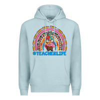 Blue Mist teacherlife and teacher gnome rainbow Premium Hoodie - Artiststas