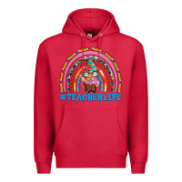 Cardinal teacherlife and teacher gnome rainbow Premium Hoodie - Artiststas
