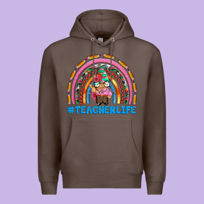 Teacherlife And Teacher Gnome Rainbow Premium Hoodie Designed By Artiststas