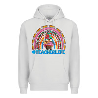 Dove Grey teacherlife and teacher gnome rainbow Premium Hoodie - Artiststas