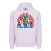 Lilac teacherlife and teacher gnome rainbow Premium Hoodie - Artiststas