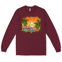 Burgundy beach vibes Long Sleeve Tee - CowhideDigitalArt