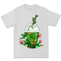 Dove Grey Western Cactus Cold Frappe Premium Tee - FaDigitalArtStudio