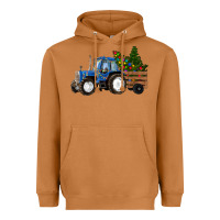Meerkat Blue Christmas Tractor Heavyweight Hoodie - RanaPortraitStore