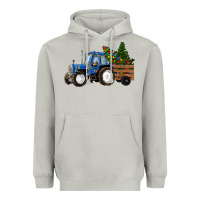 Moon Dust Blue Christmas Tractor Heavyweight Hoodie - RanaPortraitStore