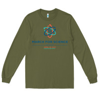 Army Green march for science astronaut Long Sleeve Tee - DesigneFamous