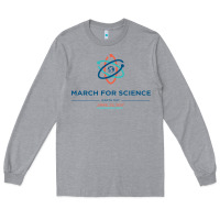 Heather Grey march for science astronaut Long Sleeve Tee - DesigneFamous
