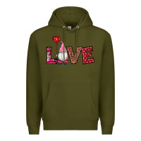 Army Green valentine's day gnomes love Premium Hoodie - RanaPortraitStore
