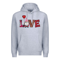 Heather Grey valentine's day gnomes love Premium Hoodie - RanaPortraitStore