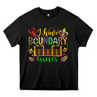 Black ı have boundary issues mardi gras olivia Heavy Core Tee - OliviaCreatesArt