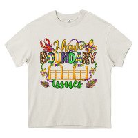 Cream ı have boundary issues mardi gras olivia Heavy Core Tee - OliviaCreatesArt