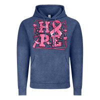 Vintage Denim hope breast cancer awareness ribbon Vintage Hoodie - LillyAllenDesigns