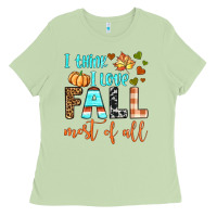 Matcha i think i love fall most of all Ladies Tee - BundleAndBundleShop