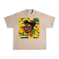 French Oak juneteenth afro girl seamless pattern Urban Heavy Tee - BundleAndBundleShop