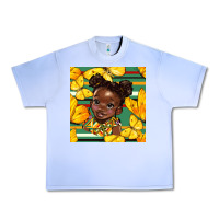 Grape Ice juneteenth afro girl seamless pattern Urban Heavy Tee - BundleAndBundleShop