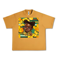 Peanut Butter juneteenth afro girl seamless pattern Urban Heavy Tee - BundleAndBundleShop