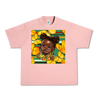 Salmon juneteenth afro girl seamless pattern Urban Heavy Tee - BundleAndBundleShop