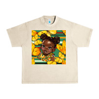 Sandshell juneteenth afro girl seamless pattern Urban Heavy Tee - BundleAndBundleShop