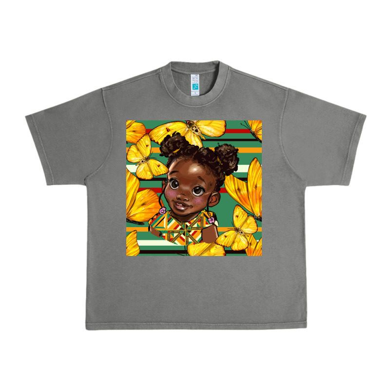 Juneteenth Afro Girl Seamless Pattern Urban Heavy Tee by BundleAndBundleShop | Teevron
