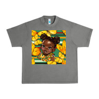 Tornado juneteenth afro girl seamless pattern Urban Heavy Tee - BundleAndBundleShop