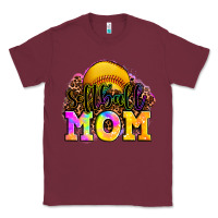 Burgundy softball mom Classic Tee - OliviaCreatesArt