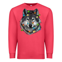Cardinal Christmas with wolf Premium Sweatshirt - RanaPortraitStore