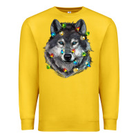 Lemon Christmas with wolf Premium Sweatshirt - RanaPortraitStore