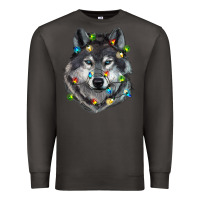 Smoke Christmas with wolf Premium Sweatshirt - RanaPortraitStore