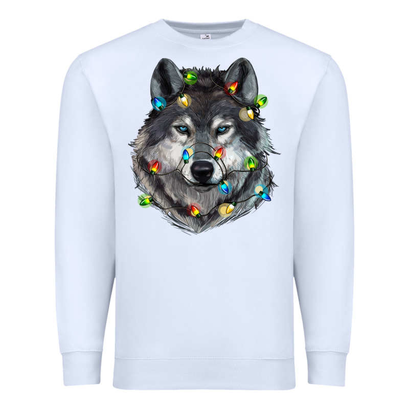 Christmas With Wolf Premium Sweatshirt by RanaPortraitStore | Teevron