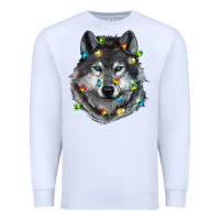 White Christmas with wolf Premium Sweatshirt - RanaPortraitStore
