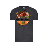 Vintage Black preview customize floral pumpkin Vintage Tee - BundleAndBundleShop