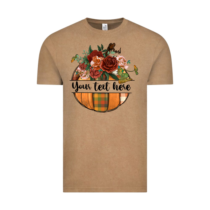 Preview Customize Floral Pumpkin Vintage Tee by BundleAndBundleShop | Teevron