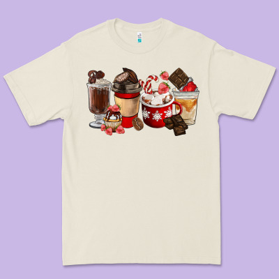 Chocolate Love Coffee Cups Premium Tee Designed By Fadigitalartstudio