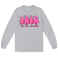 Moon Dust Tis the Season Pink Trees Long Sleeve Tee - CowhideDigitalArt