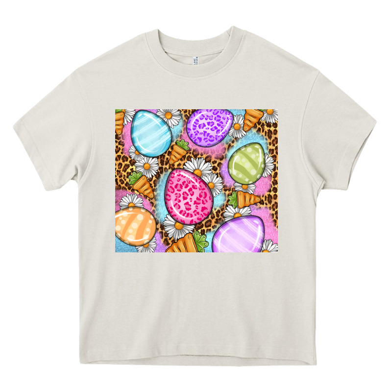 Easter Eggs Daisies Carrots Heavy Core Tee by OliviaCreatesArt | Teevron