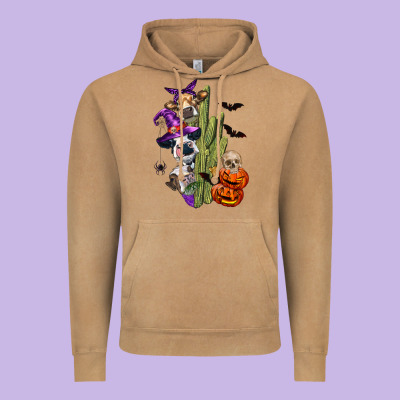 Halloween Cows Vintage Hoodie Designed By Lillyallendesigns