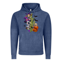 Vintage Denim halloween cows Vintage Hoodie - LillyAllenDesigns