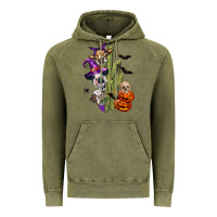 Vintage Olive halloween cows Vintage Hoodie - LillyAllenDesigns