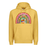 Antique Gold teacher pen apple books rainbow Premium Hoodie - Artiststas