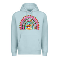 Blue Mist teacher pen apple books rainbow Premium Hoodie - Artiststas