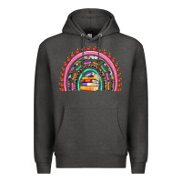 Charcoal Heather teacher pen apple books rainbow Premium Hoodie - Artiststas