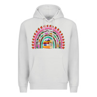 Dove Grey teacher pen apple books rainbow Premium Hoodie - Artiststas