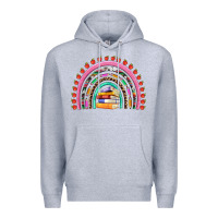 Heather Grey teacher pen apple books rainbow Premium Hoodie - Artiststas