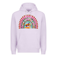 Lilac teacher pen apple books rainbow Premium Hoodie - Artiststas