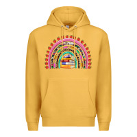 Mustard teacher pen apple books rainbow Premium Hoodie - Artiststas