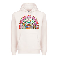 Pale Pink teacher pen apple books rainbow Premium Hoodie - Artiststas