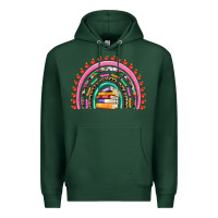 Teacher Pen Apple Books Rainbow Premium Hoodie | Teevron
